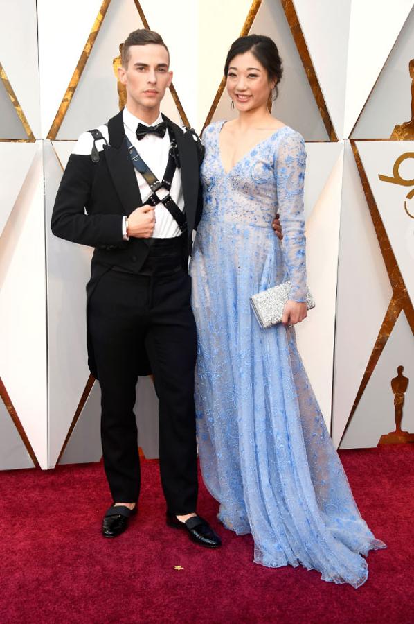 Parejas en la alfombra roja de los Premios Oscar 2018: Adam Rippon y Mirai Nagasu