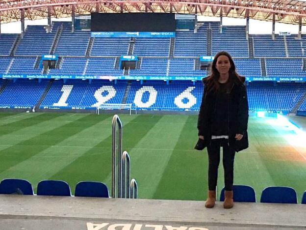 Tania Gómez, presidenta de la Federación de Peñas del Deportivo de A Coruña./D.r.