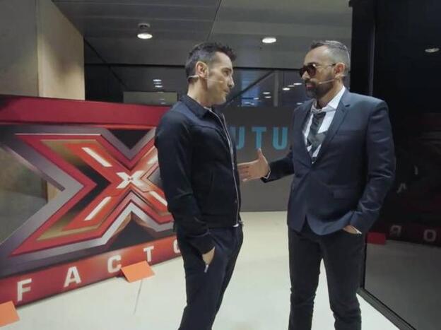 Jesús Vázquez y Risto Mejide firmaron la paz en 'Factor X'./telecinco