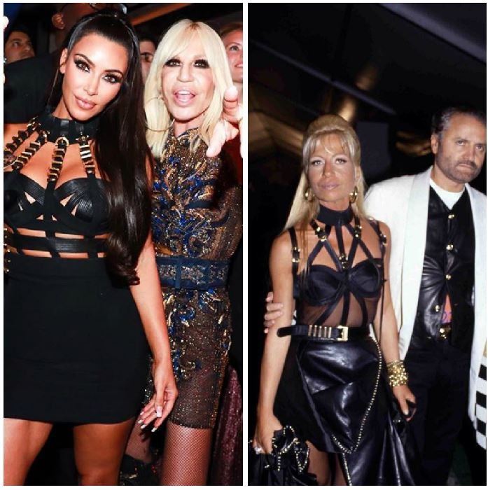 Cambio de 'look' de las famosas en las fiestas post Gala Met: Kim Kardashian y Donatella Versace