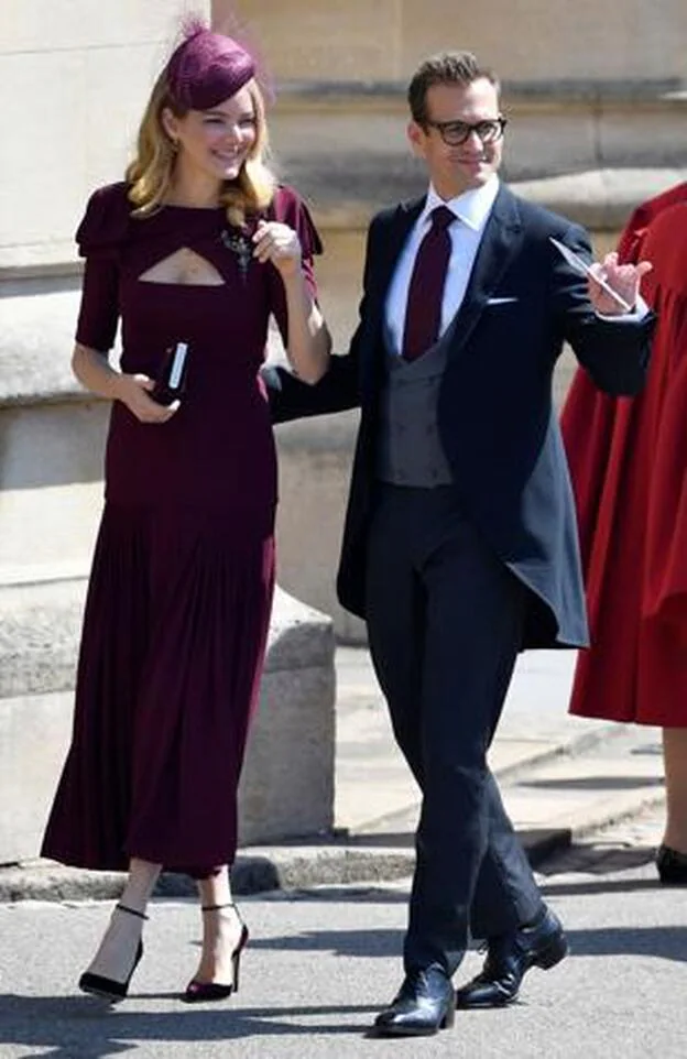Gabriel Macht, compañero de Meghan Markle en 'Suits, en su boda con el príncipe Harry.