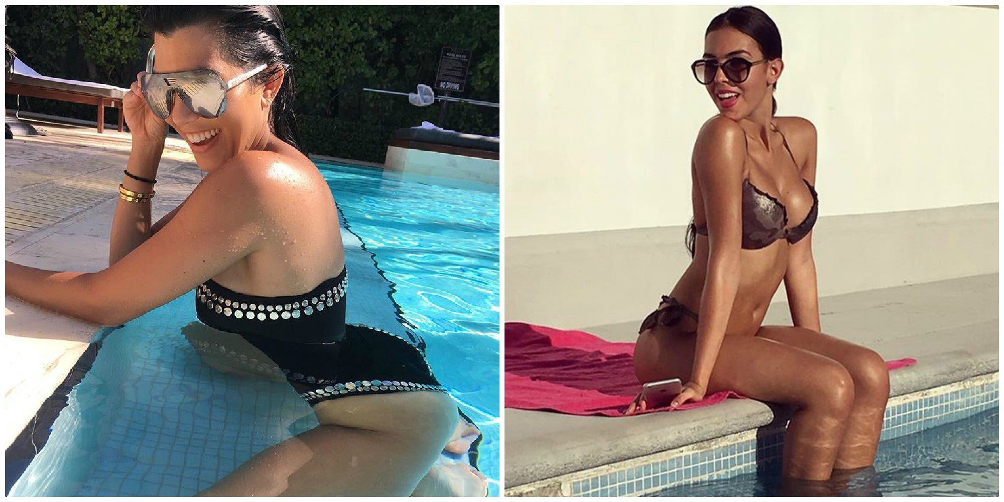 Georgina Rodríguez y Kourtney Kardashian, gemelas de Instagram