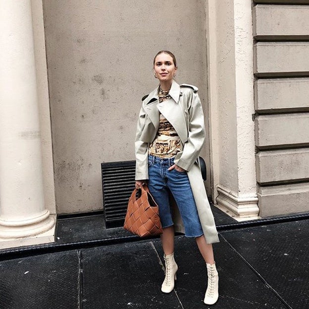 Pernille Teisbaek con las bermudas de H&M.