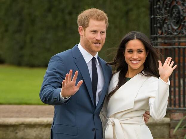 El príncipe Harry y Meghan Markle, el día de su compromiso.