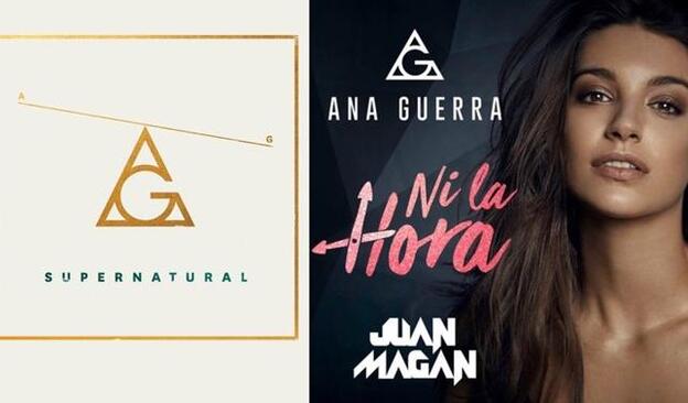 Comparación del logo de ana Guerra con el de la banda AlunaGeorge.