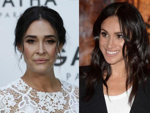 Vicky Martín Berrocal y Meghan Markle han apostado la prenda por excelencia de este otoño: la gabardina sin mangas./gtres.