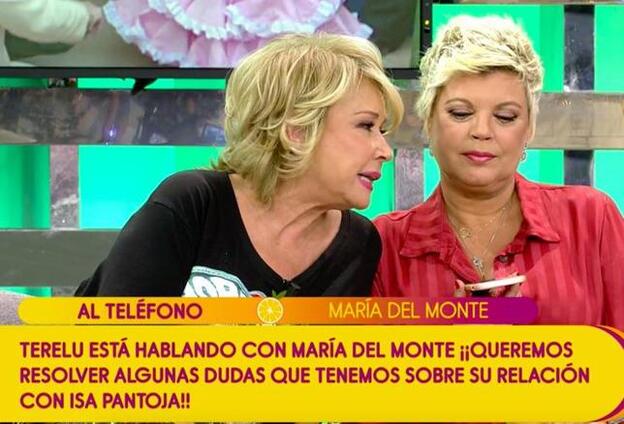 María del Monte atendió por teléfono a 'Sálvame'.