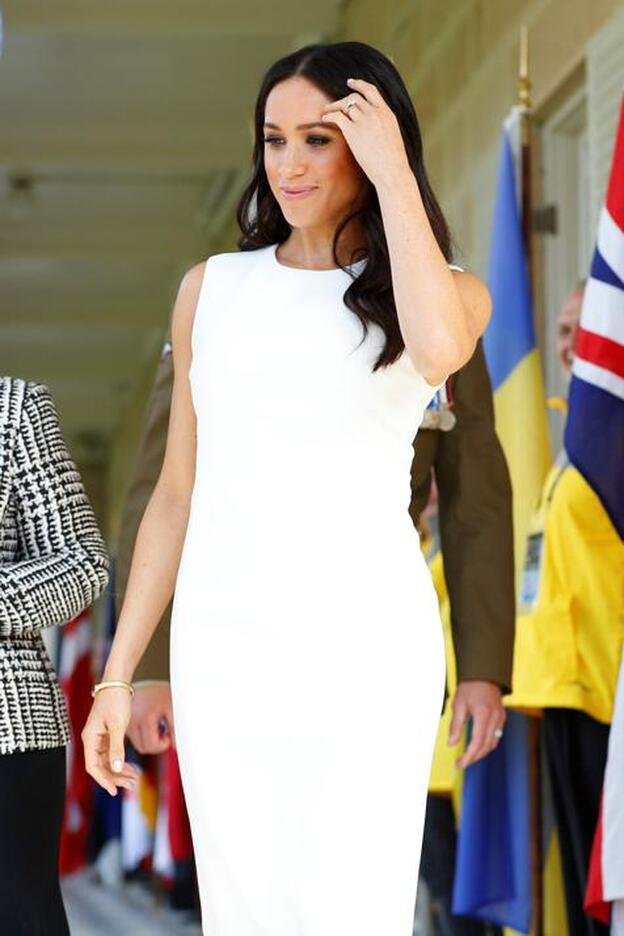 Meghan ya luce su figura de embarazada.