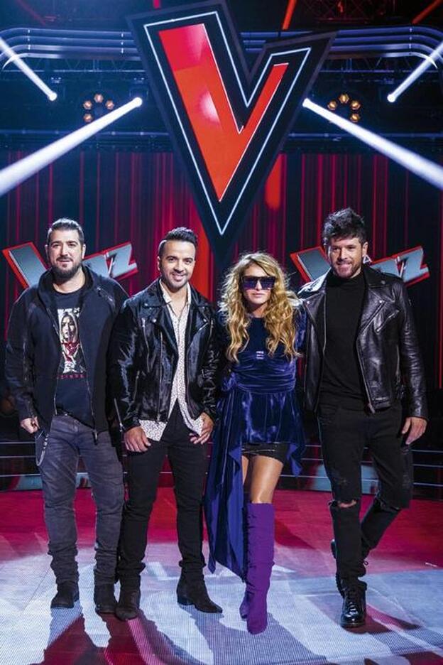 Antonio Orozco, Luis Fonsi, Paulina Rubio y Pablo López son los 'coaches' de 'La Voz'./d.r.