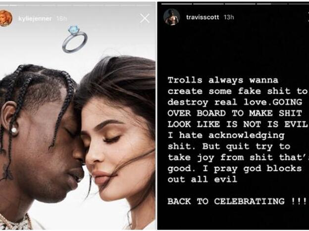 Los tories de Kylie y Travis Scott sobre la supuesta infidelidad.