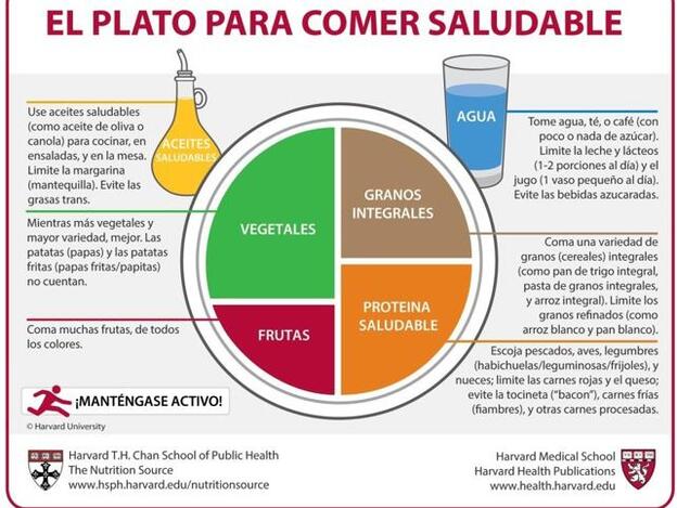 Copyright 2011, Harvard University. For more information about The Healthy Eating Plate, please see The Nutrition Source, Department of Nutrition, Harvard School of Public Health, www.thenutritionsource.org, and Harvard Health Publications, www.health.harvard.edu.