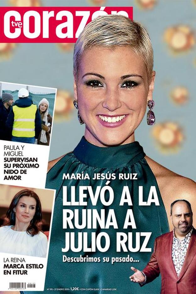 María Jesús Ruiz y Julio Ruz, protagonizan la portada de esta semana de la revista 'Corazón'. Pincha sobre la foto para ver las parejas que rompieron en 2018./d.r.