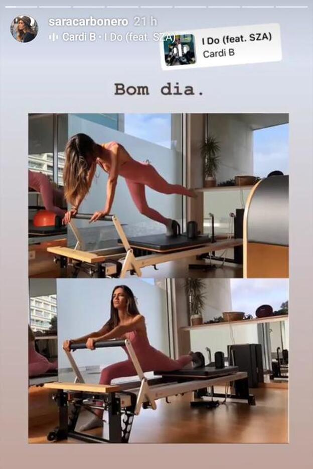 Sara Carbonero lució este mono deportivo en una de sus publicaciones recientes de Instagram.