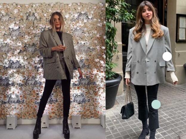 Gigi Vives y Aretha Fusté con blazer de Zara.