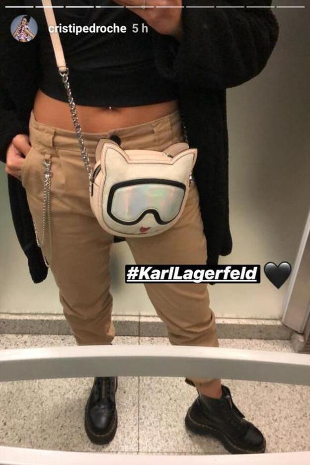 Cristina Pedroche lució estos pantalones de Bershka en uno de sus 'stories' recientes de Instagram.