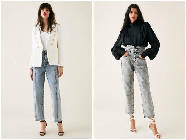 Estos vaqueros 'ácidos' de Zara cuestan 39.95 euros cada uno.