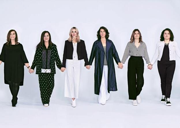 De izq. a dcha: Susana Gisbert, Nuria Varela, Brisa Fenoy, Elvira Mínguez, Elvira Sastre e Isabel Mastrodómenico.