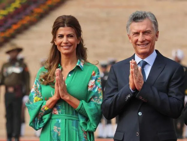 Juliana Awada y Mauricio Macri durante su visita a la India./Gtres