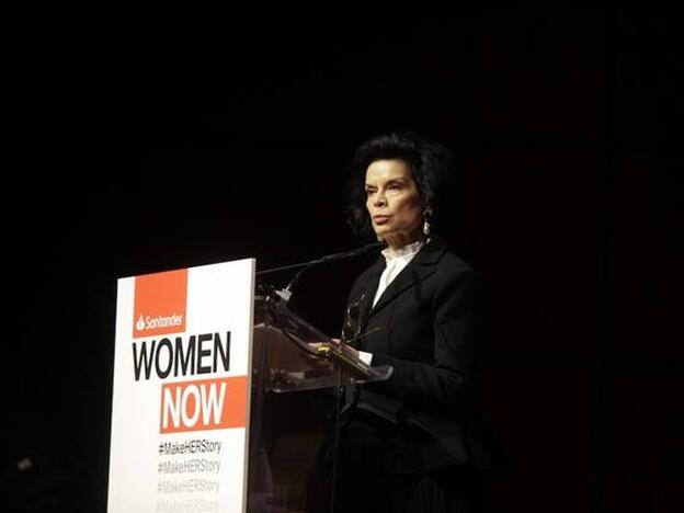 Bianca Jagger, durante el Santander WomenNOW celebrado en el Museo Reina Sofía de Madrid/Virginia carrasco