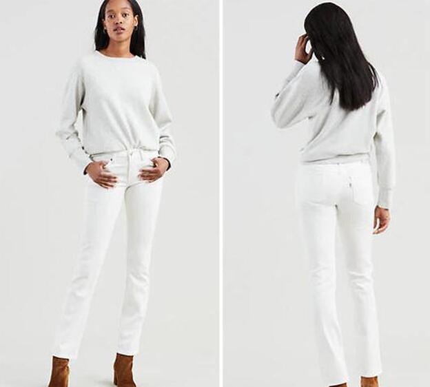 Slim jeans 712 en color blanco, 89 euros.