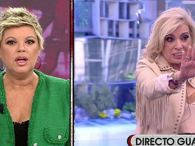 Carmen Borrego muy enfada con Terelu Campos. Haz clic en la imagen y conoce cómo han cambiado los colaboradores de 'Sálvame' con el tiempo./MEDIASET