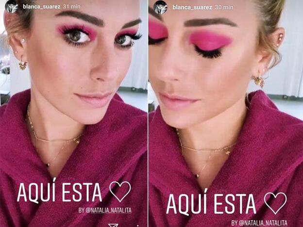 Blanca Suárez compartía el resultado de su maquillaje en Instagram justo antes de salir en 'El Hormiguero'.
