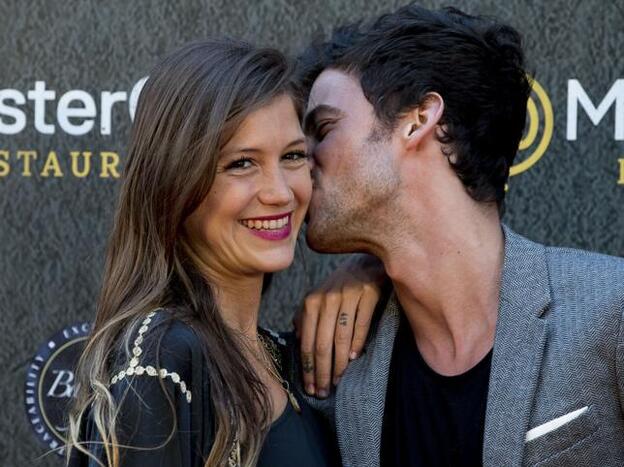 Miri y Jorge durante la apertura del restaurante 'Masterchef' en Madrid./GTRES.