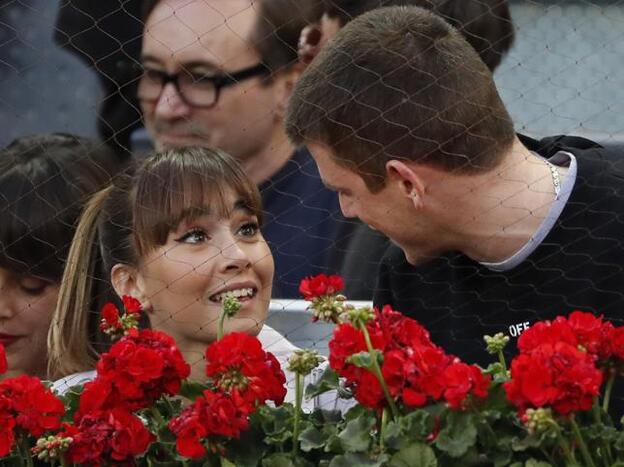 Aitana y Miguel Bernardeau en un partido de Tenis./gtres.