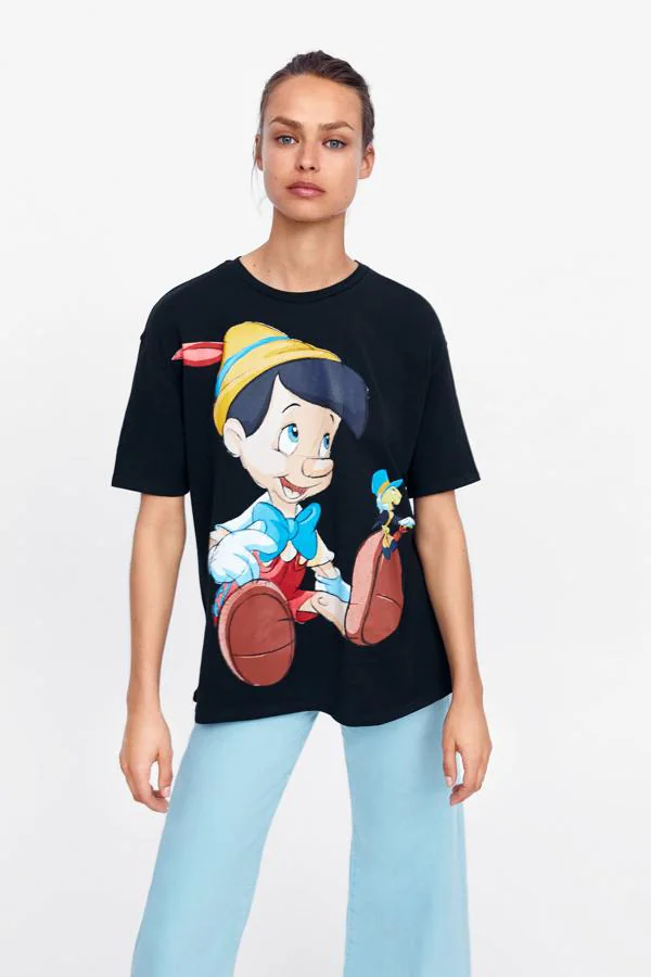 Camisetas low cost de personajes Disney: Pinocho.