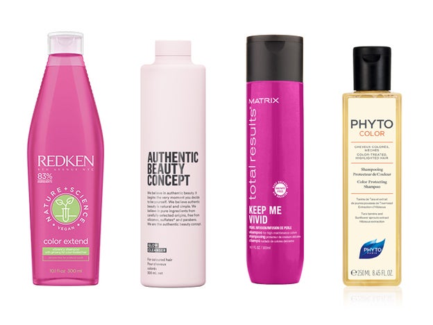 Champús Color Extende Nature+Sciencie de Redken (22,50 €), Glow Cleanser de Authentic Beauty Concep (24,50 €), Total Results Keep Me Vivid de Matrix (10,15 €) y Champú Protector del Color de Phyto (10,90 €).