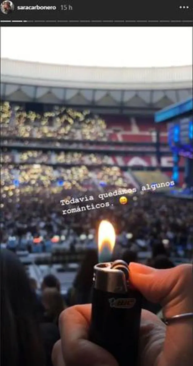 Sara Carbonero fotografía un emotivo momento del concierto de Ed Sheeran en Madrid