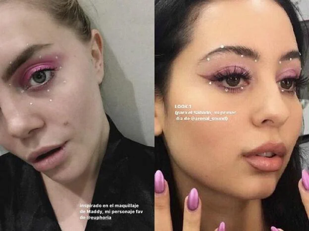 El maquillaje de las influencers inspirado en la serie Euphoria es una  fantasía y tú también puedes copiarlo | Mujer Hoy
