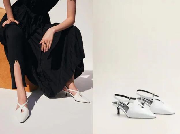 Mango ha sacado a la venta unos zapatos de tacón blancos muy similares a los que llevó Lady Di de Versace.