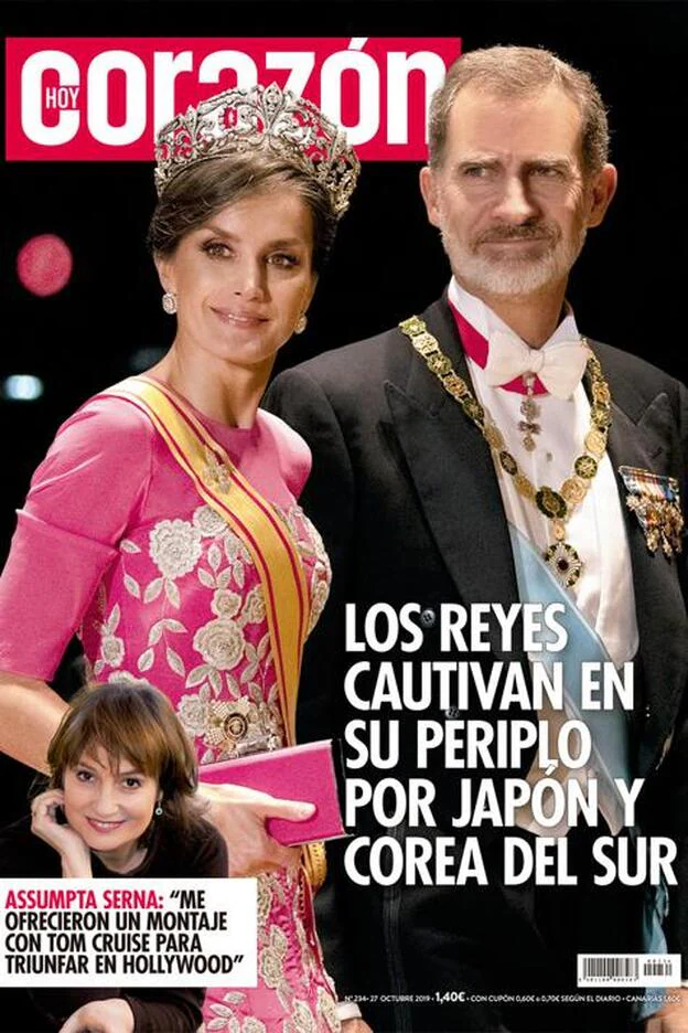 Los Reyes de España, protagonistas de la portada de 'Hoy Corazón'./dr.