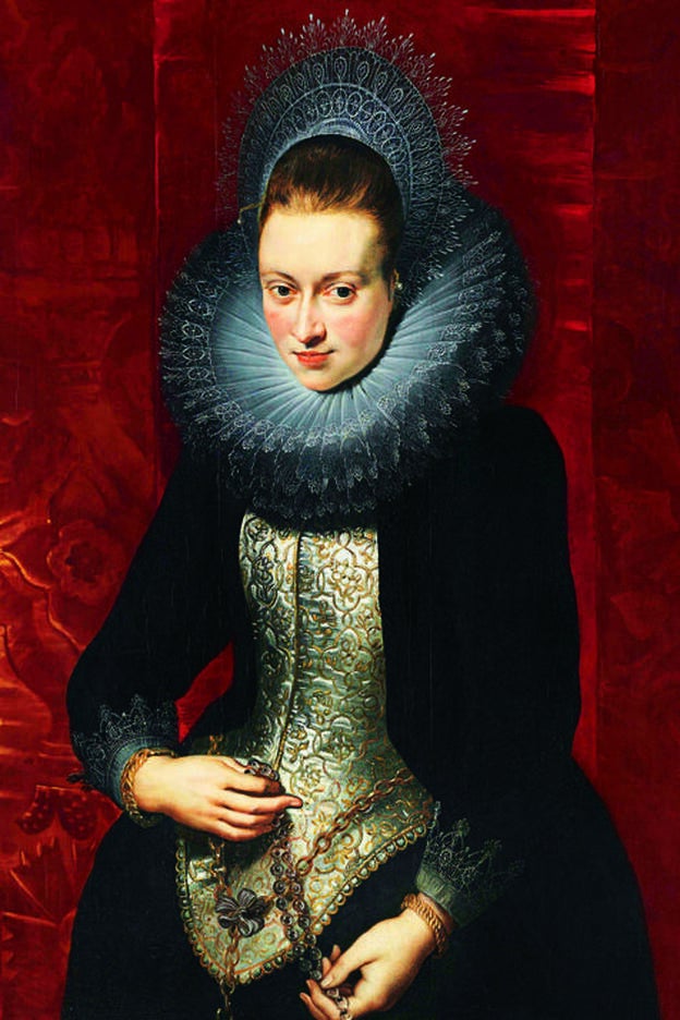 Retrato de una joven dama con rosario. 1609-1610.