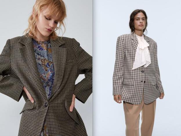 Hay una americana de cuadros para cada estilo. Estos dos modelos de blazer son de Zara y cuestan 49,95 eruos cada una.