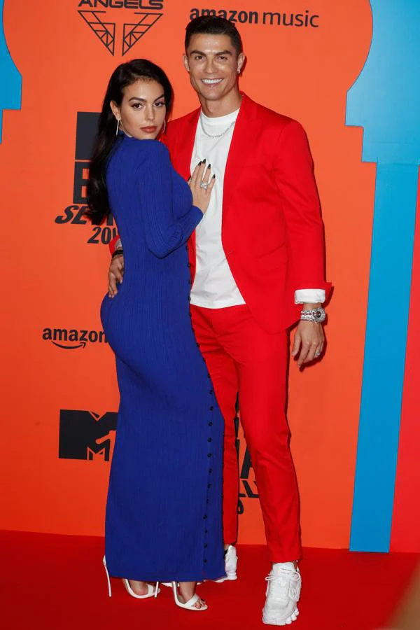 La alfombra roja de los MTV EMA: Georgina Rodríguez y Cristiano Ronaldo