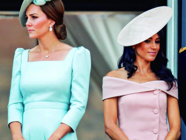 Kate Middleton junto a Meghan Markle.