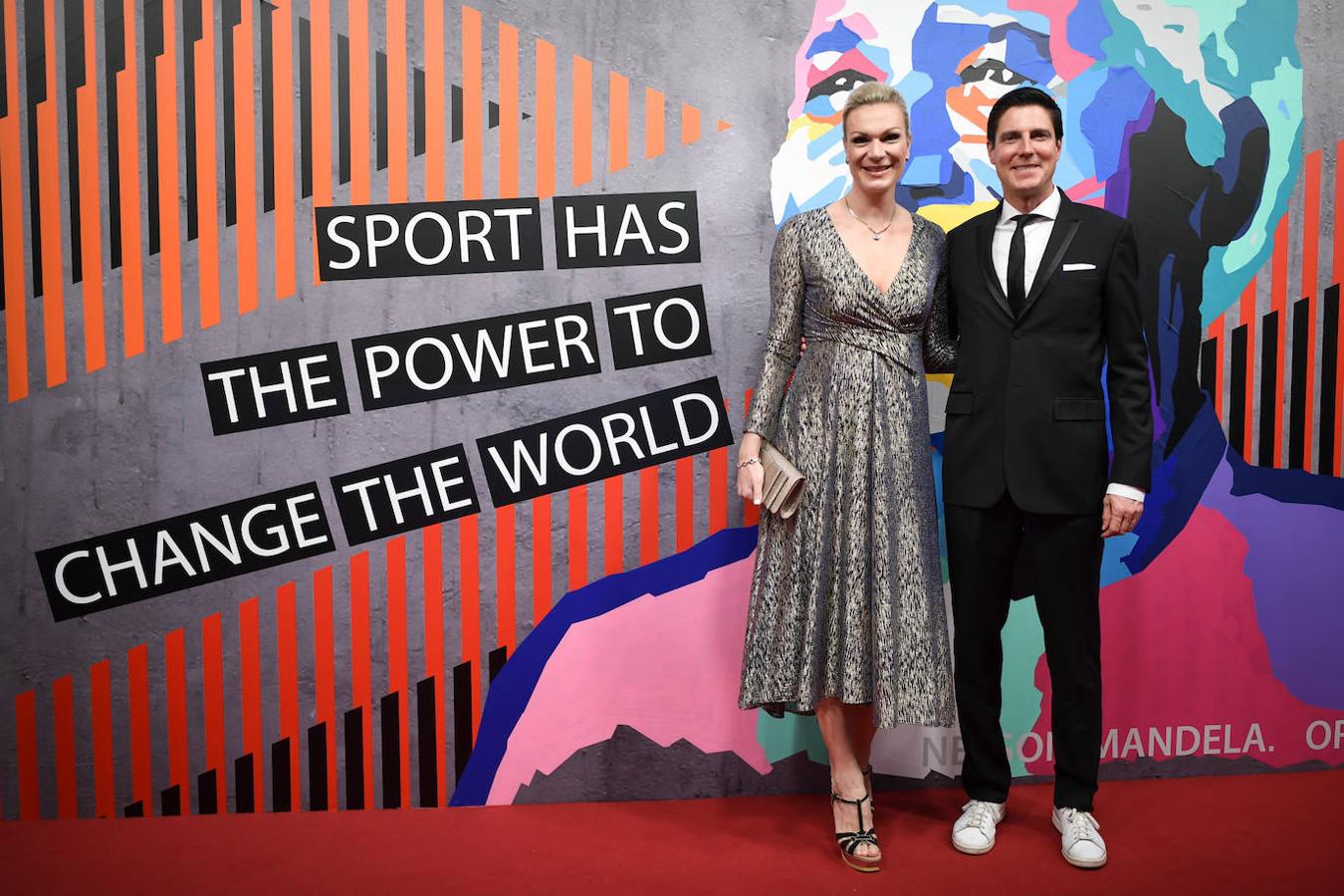 Parejas en la alfombra roja de los Premios Laureus 2020: Maria Hoefi-Riesch y Marcus Hoefi