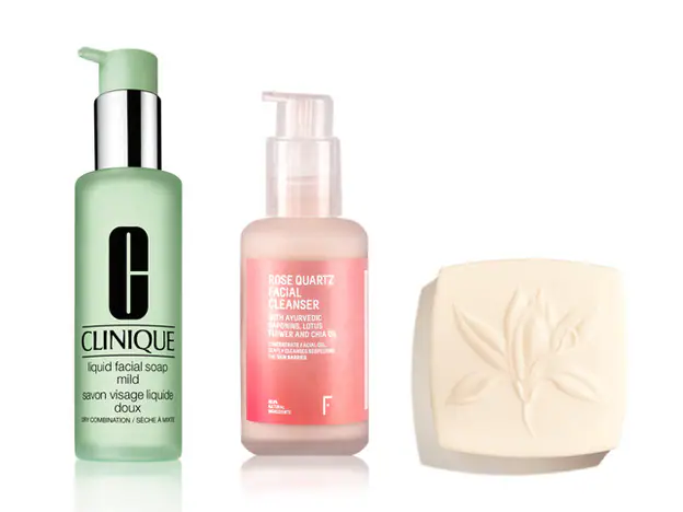 Liquid Facial Soap de Clinique (39,50 €). Rose Quartz Facial Cleanser de Freshly Cosmetics (18 €). Sublimage Le Savon De Soin de Chanel (95 €).