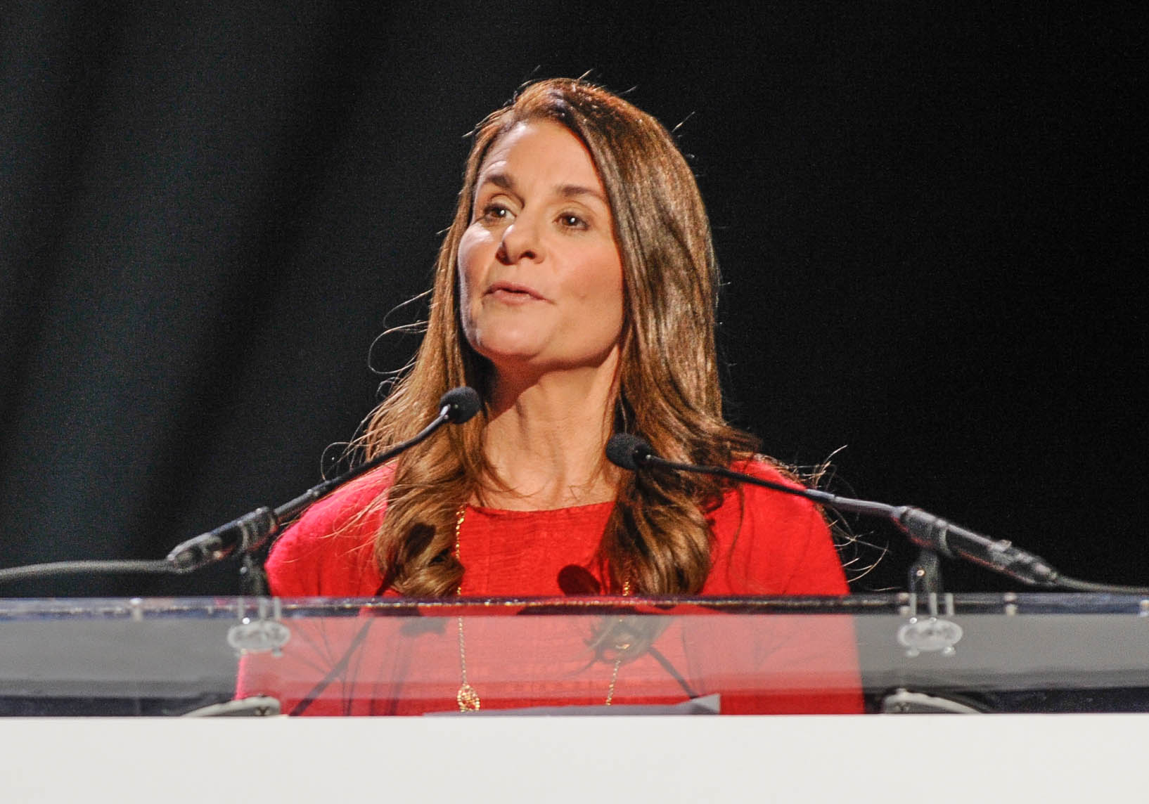 NEW YORK, NY - MARCH 10:  Melinda Gates attends Step It Up for Gender Equality Celebrates The 20th Anniversary Of The Fourth World Conference On Women In Beijing at Hammerstein Ballroom on March 10, 2015 in New York City.  (Photo by Esther Horvath/FilmMagic)/Melinda Gates, en un acto de UN Women. / GETTY