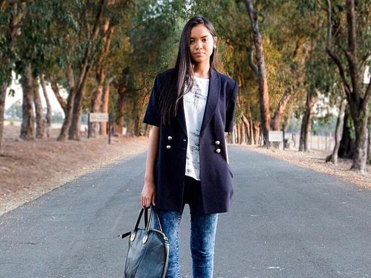 blazer manga corta mujer