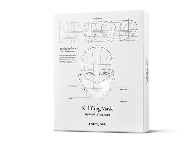 X-LIFTING MASK. Diseñada con una tela de algodón cuidadosamente tejida, incorpora un hidrogel hidratante enriquecido con extractos botánicos para redefinir el óvalo facial (62 €, exclusivo en Pure Skincare).