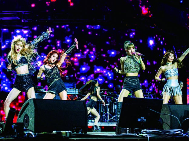 Blackpink durante su concierto en el festival Coachella en abril de 2019.