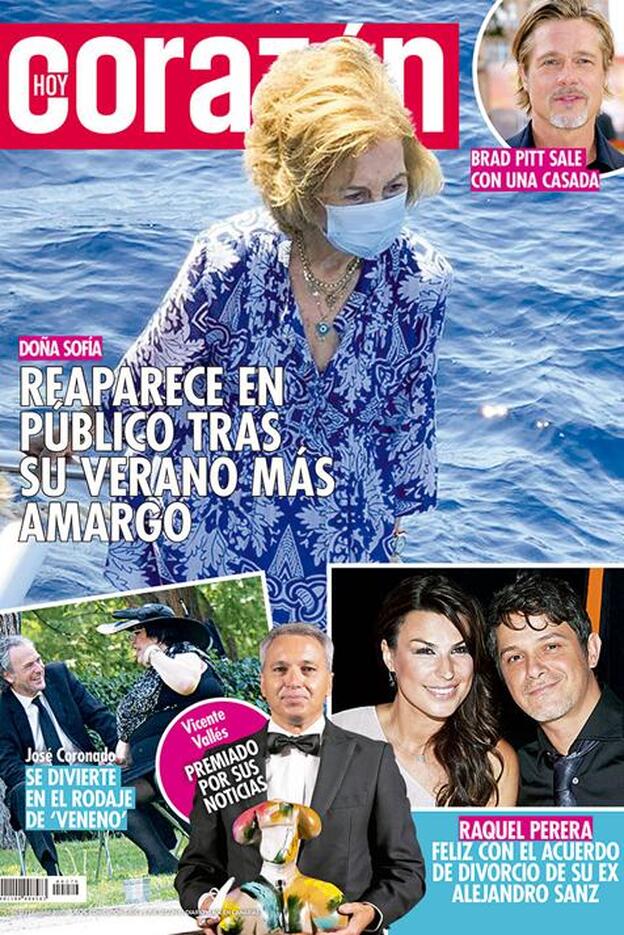 La reaparición de doña Sofía en Mallorca, portada de 'Hoy Corazón'./dr.