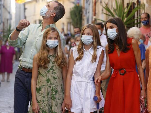 Una reciente foto de familia, durante sus últimas vacaciones en Mallorca.