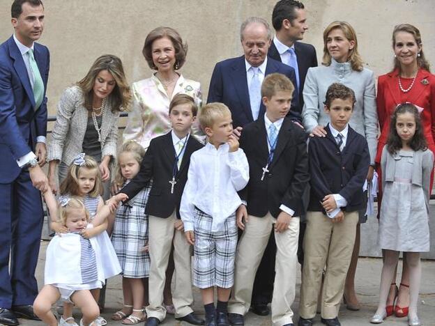 Una de las últimas fotografías de la familia real al completo.