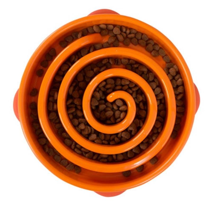 Comedero lento Fun Feeder Swirl naranja