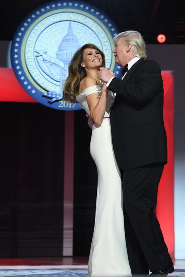 Melania Trump en el baile de inauguración.