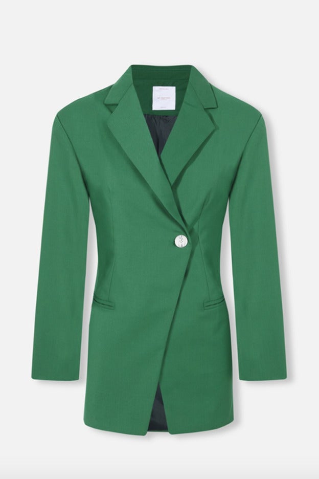 blazer verde mujer